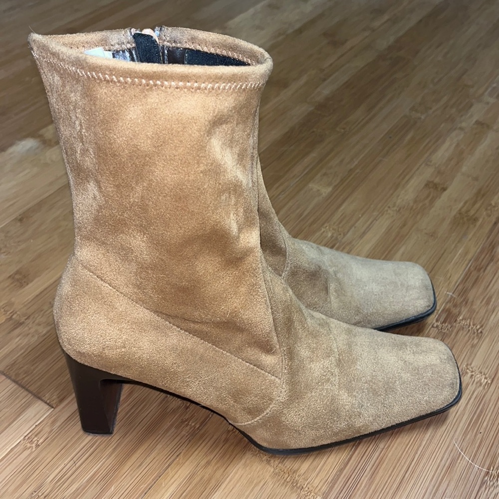 Square toe booties